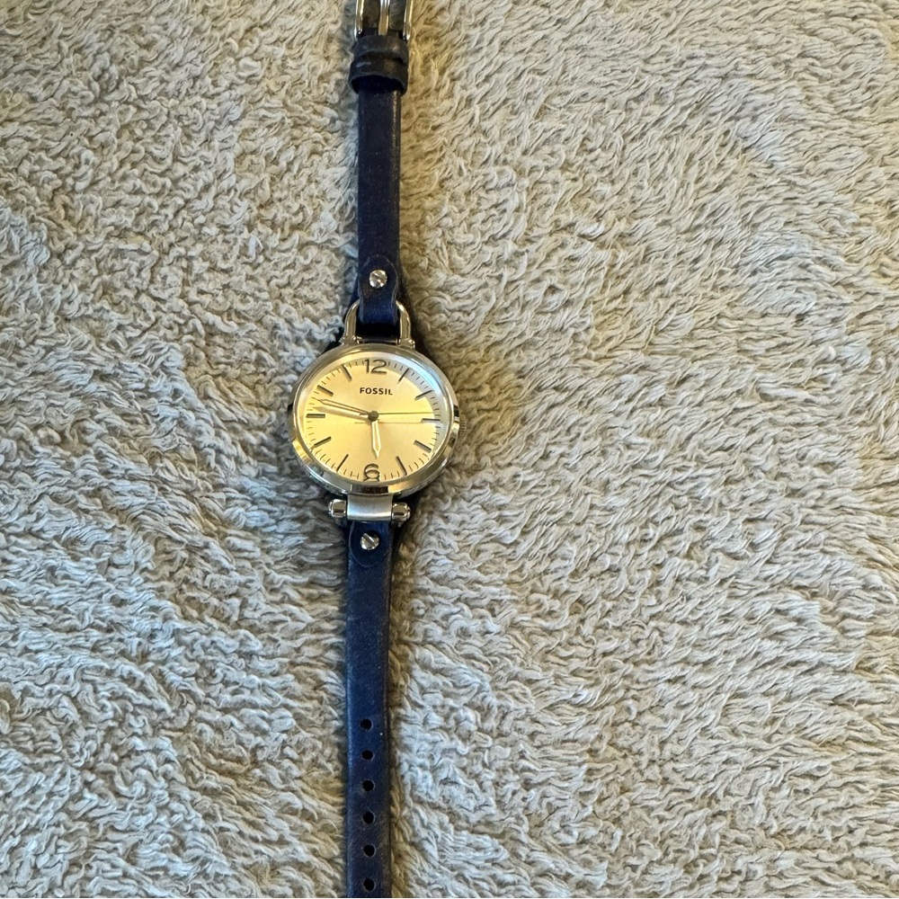 Fossil Blue Leather Women's Watch